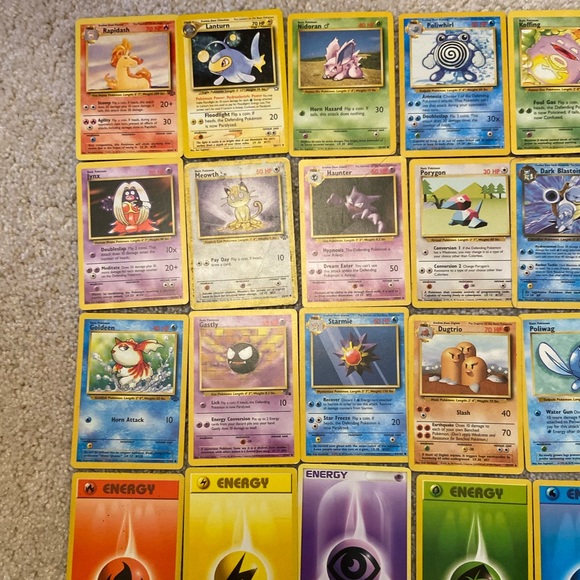 set of 24: 1999 wizards Pokémon cards + energy cards - Picture 3 of 8